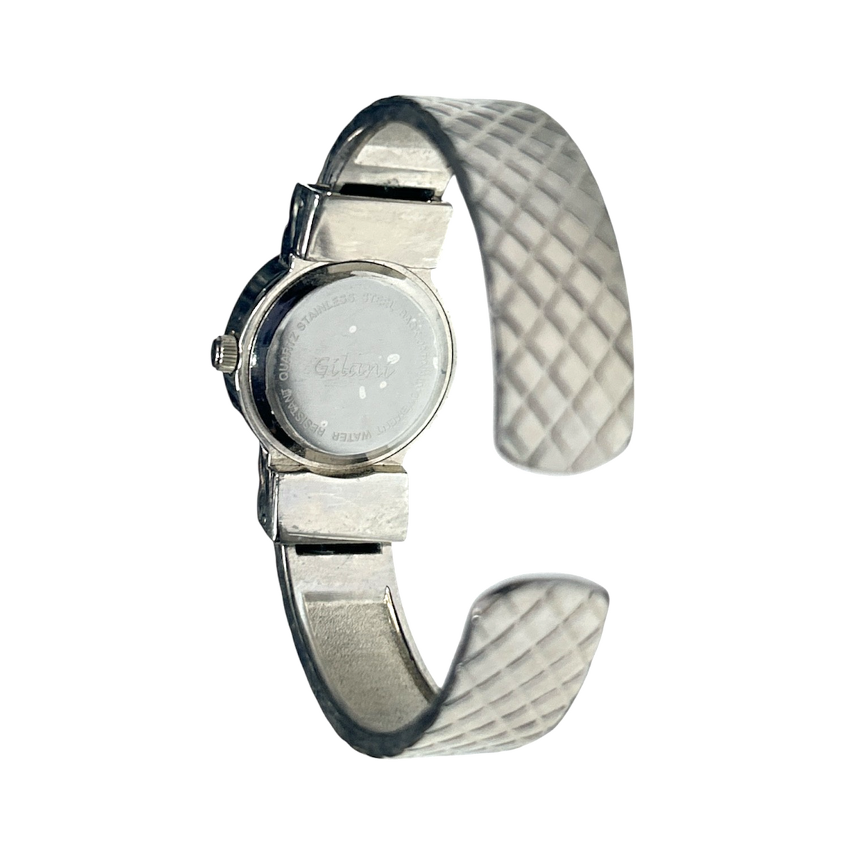 New Silver band Gold dial Gilani Metal Band Women's Bangle Cuff Watch