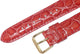 Watch Bands Red Genuine Leather Crocodile Grains18mm (A1 Quality )