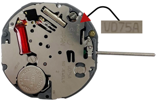 Hattori VX75  Seiko Quartz Watch Movement Overall Height 5.0mm