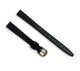 Hirsch Rainbow Black  Leather Watch Band with Gold Tone Buckle 10mm