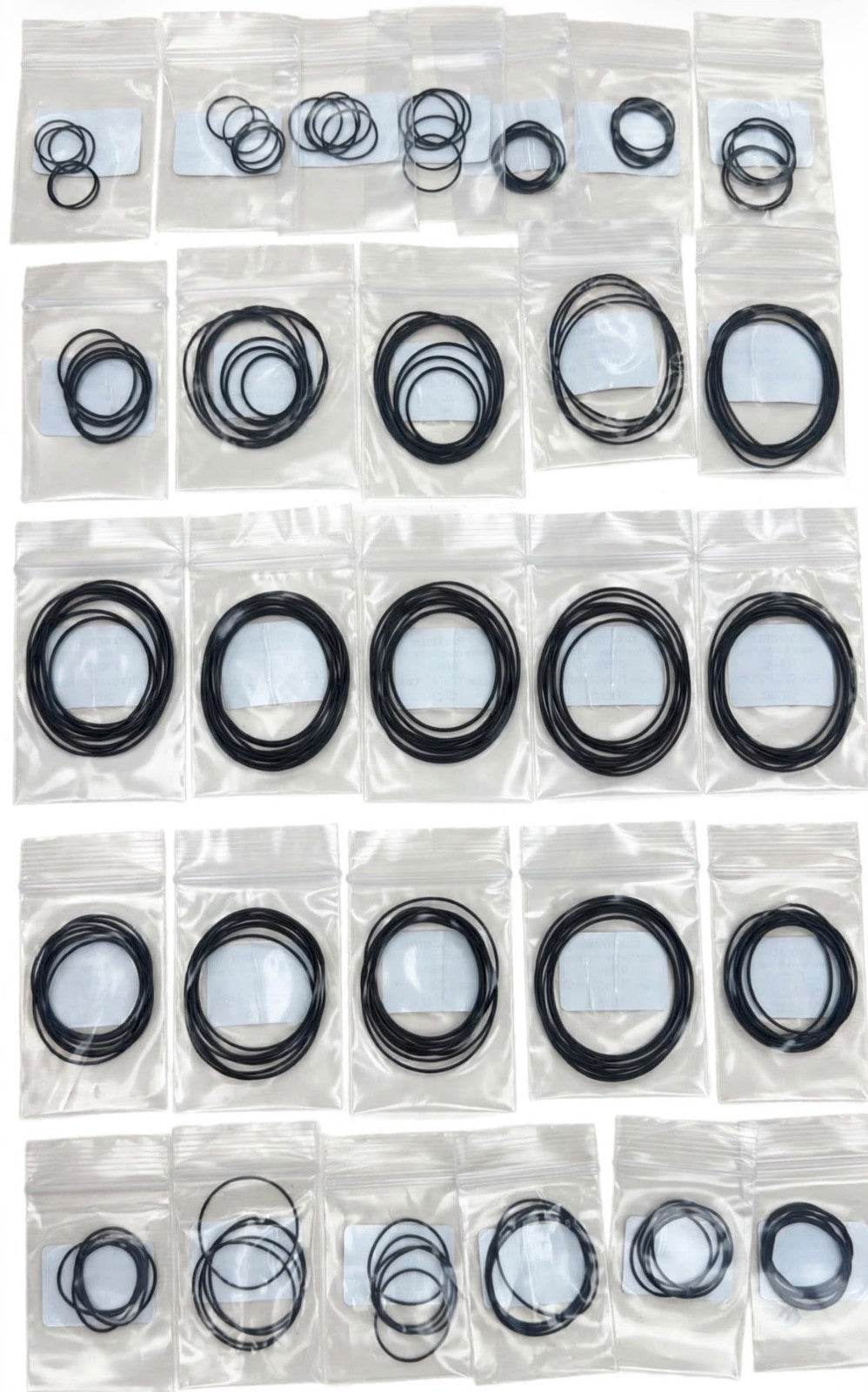 135 PC ASSORTMENT O-RING GASKET FOR SAPPHIRE CRYSTAL 8MM-46MM THICKNESS 0.5MM