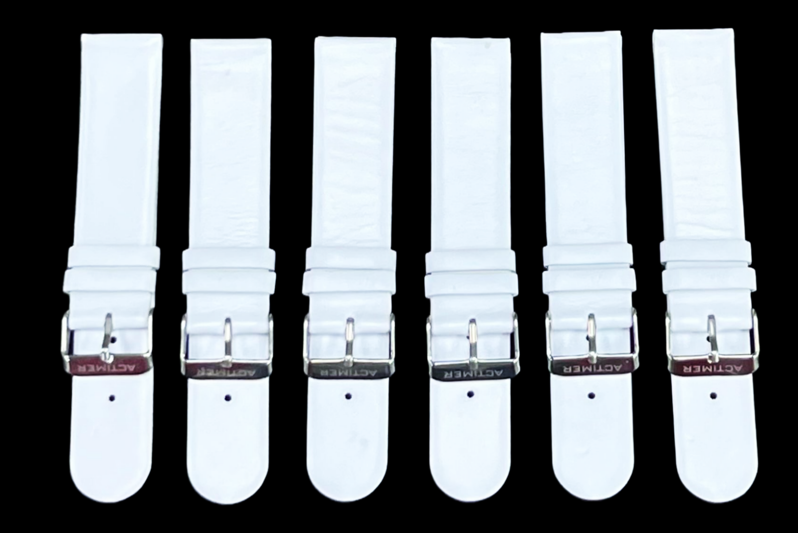 White 20MM Unstitched Genuine Leather Watch Band Strap with Plain Smooth Finish