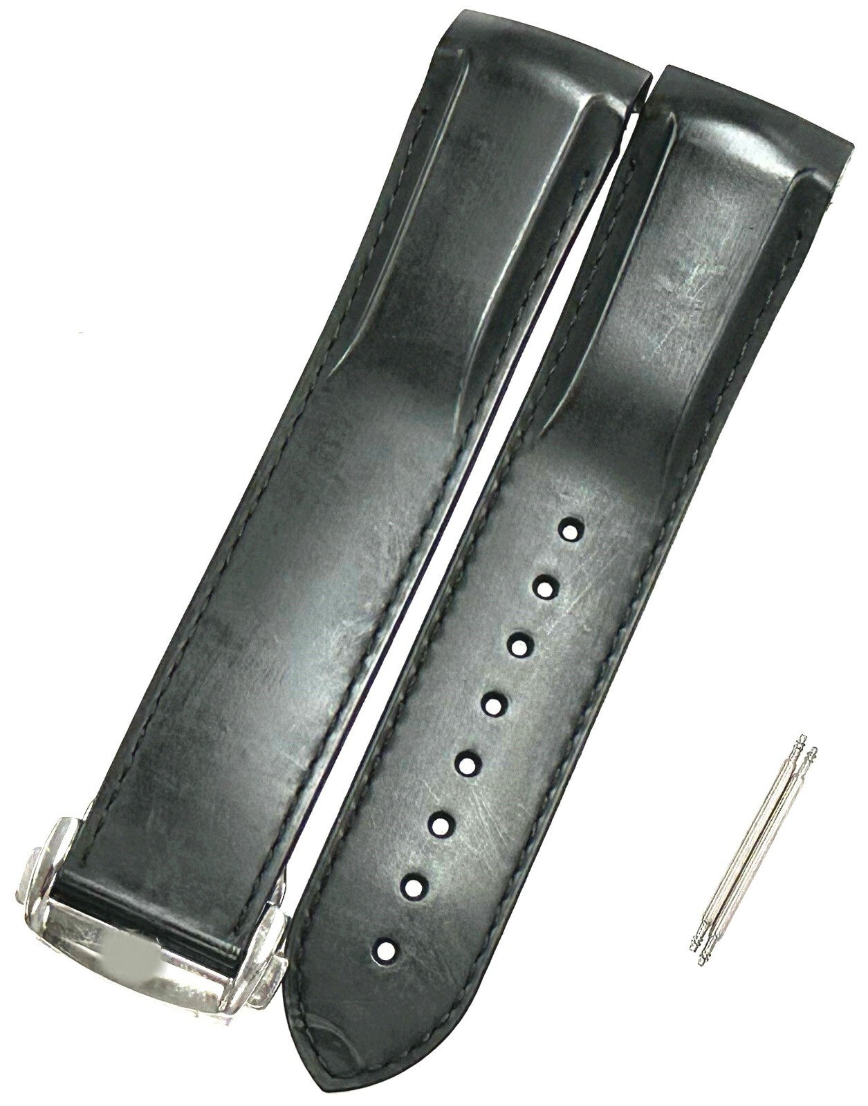 20-22mm Curved End Rubber Diver Strap Band For Omega Seamaster Planet with Clasp