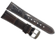 Alligator Brown color white stich Watch Band Genuine Leather 20mm