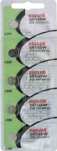 Maxell 315 Watch Cell Batteries SR716SW SILVER-OXIDE New Sealed (5Pack)