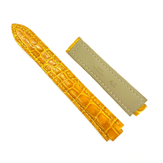 GENUINE ALLIGATOR WATCH BAND FOR CARTIER BLUE BALLOON 18MM TOP QUALITY