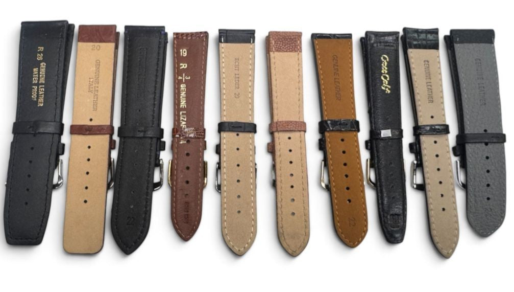 LOT OF 10 WATCH BANDS MIX SIZE STYLE AND COLORS 18MM-26MM