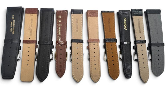 LOT OF 10 WATCH BANDS MIX SIZE STYLE AND COLORS 18MM-26MM