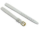 Hirsch black qualitycalf 10 MM open end leather watch band straps-white