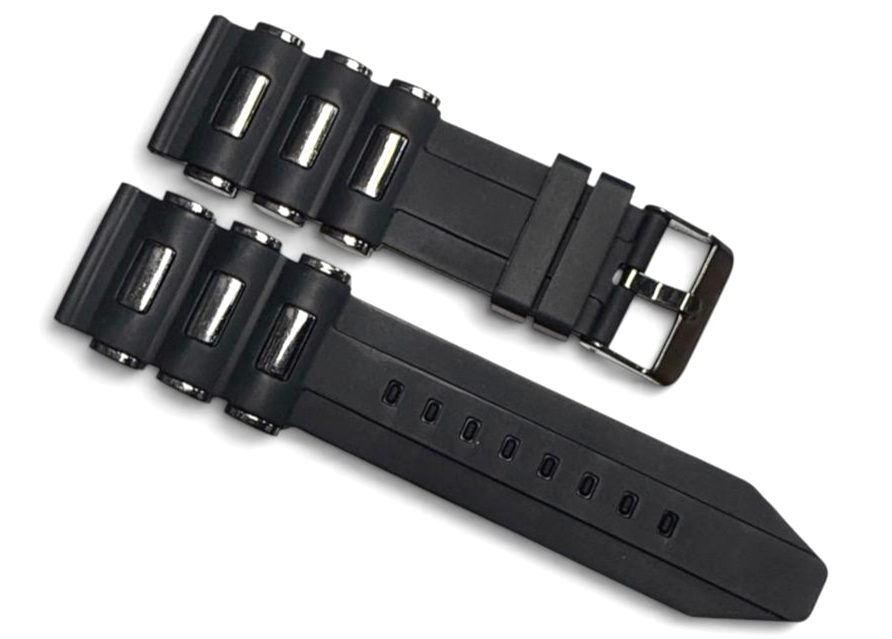 24mm Russian Diver silicon Rubber watch band strap Invicta Black Bullet strap