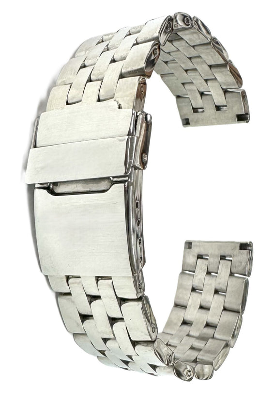 22mm Replacement S/S Watch Band for BREITLING Watches, Solid Straight-End Links