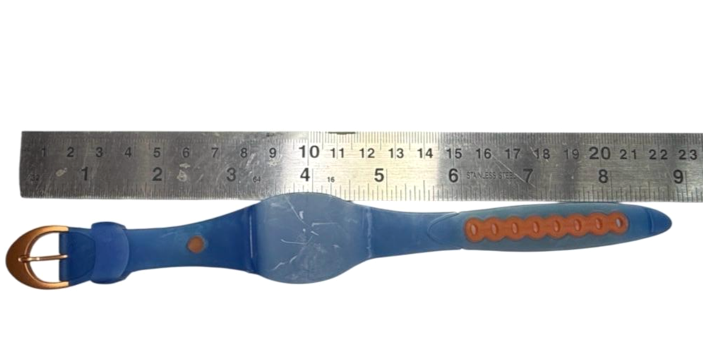 RUBBER WATCH BAND BLUE COLOR DESIGN