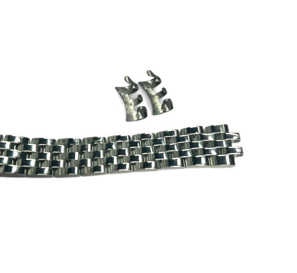 Top Quailty,Stainless Steel Silver-tone Curved end Band for Highend Watches-14mm