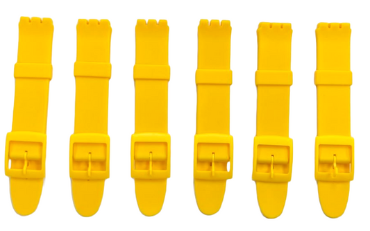 Swatch Replacement Plastic PVC Watch Band Flat without Pins 17mm