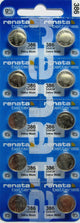 Ten (10)  Renata 386 Watch Battery  SR43W SWISS MADE, 0% MERCURY