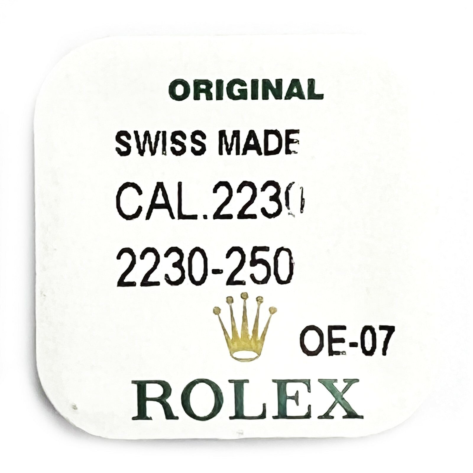 Rolex Caliber 2230 Part 250 Original Setting Wheel Pre Owned Excellent Condition
