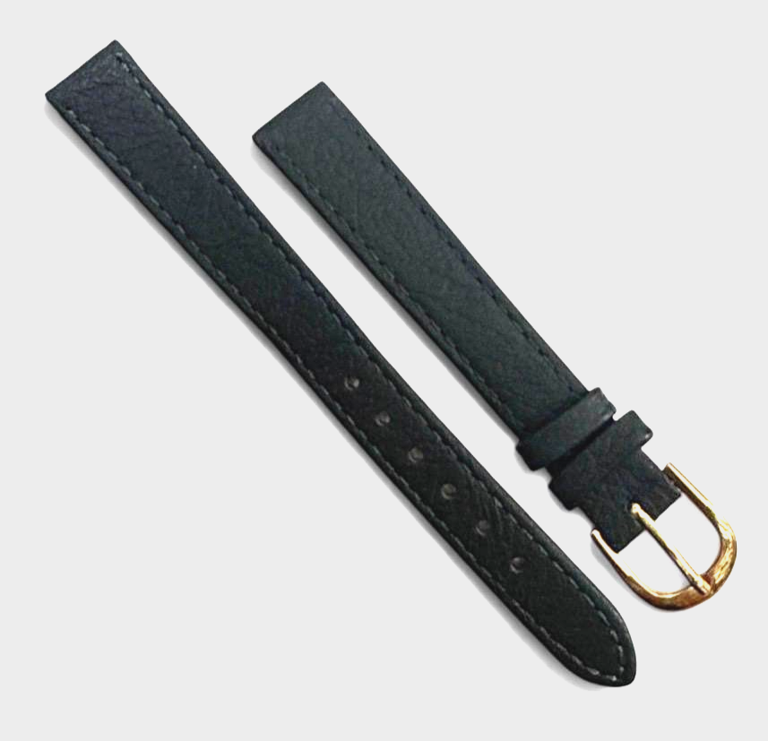 12mm Quality Genuine Leather FLAT Dark Green Color Watch Band