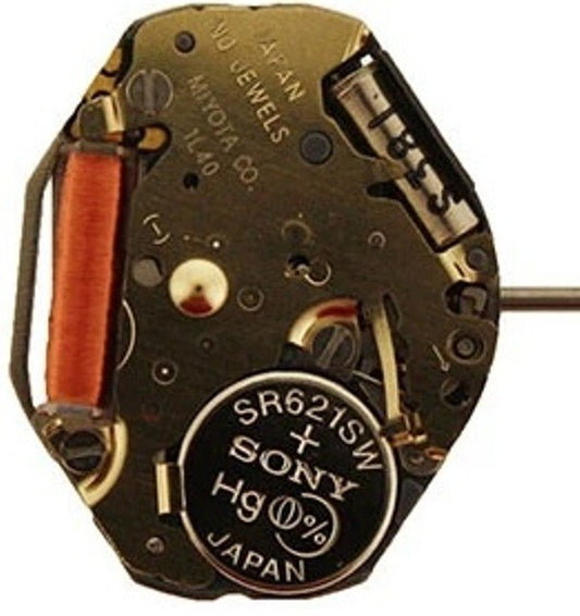 Watch Movement Quartz Miyota 1L40 - 2 Hand Small sec at 6 citizen watch movement