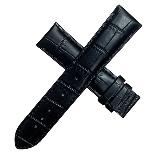 Black Leather Watch Band Strap - 20mm -No Buckle for Tissot T610029775 Couturier