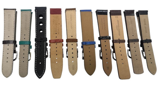 LOT OF 10 WATCH BANDS MIX SIZE STYLE AND COLORS 18MM/20MM