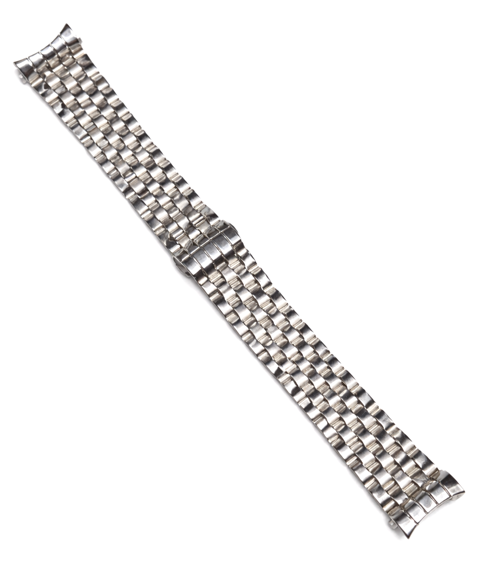 Top Quailty,Stainless Steel Silver-tone Curved end Band for Highend Watches-20mm