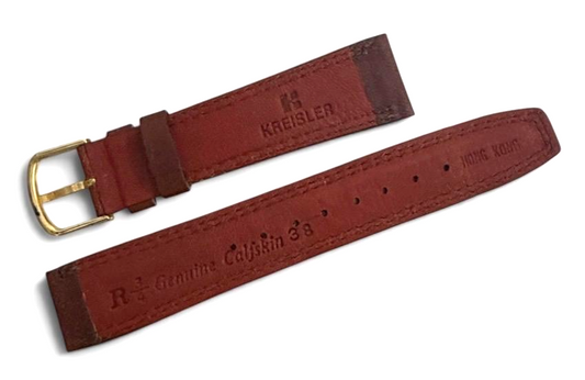 Kreisler 18mm D.Red genuine Calf Skin Leather Watch Band