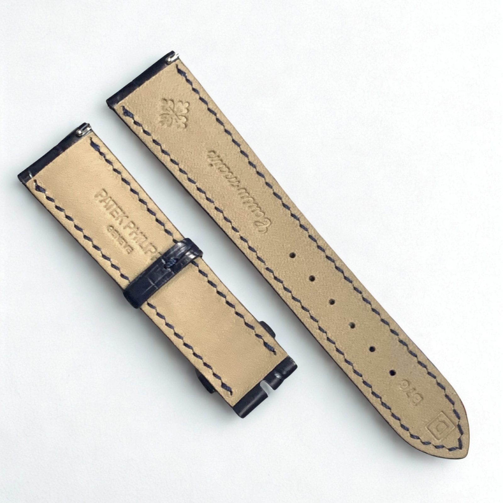 Genuine Patek Philippe Blue Alligator Leather Watch Band - 20mm x 14mm