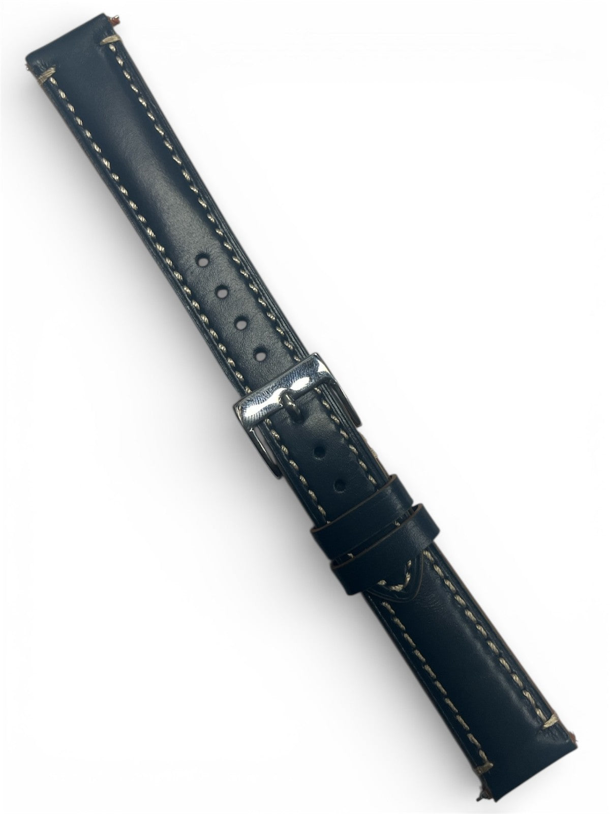 Genuine Calf Leather Navy Blue Watch Band with quick release pin 18 * 16 MM