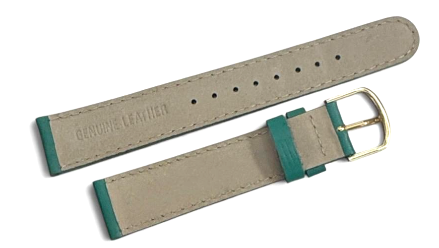 Green Color w/stich padded Band Genuine Leather 18mm