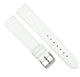 12-26mm Italian Genuine Leather Plain Classic White Watch Band with No Stitching