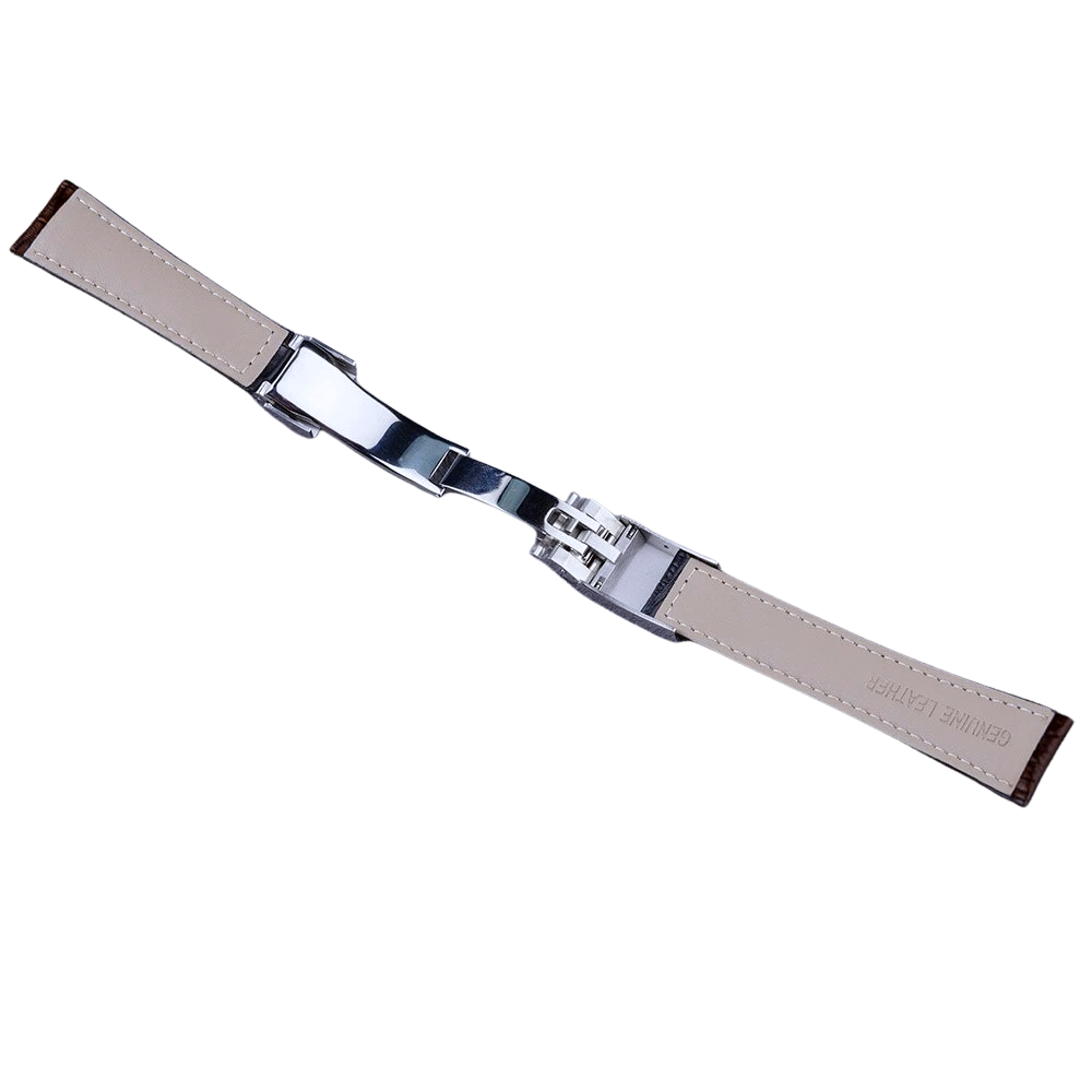 High-Quality Brown Leather Watch Band – 20mm for Rolex Watches | Steel Clasp