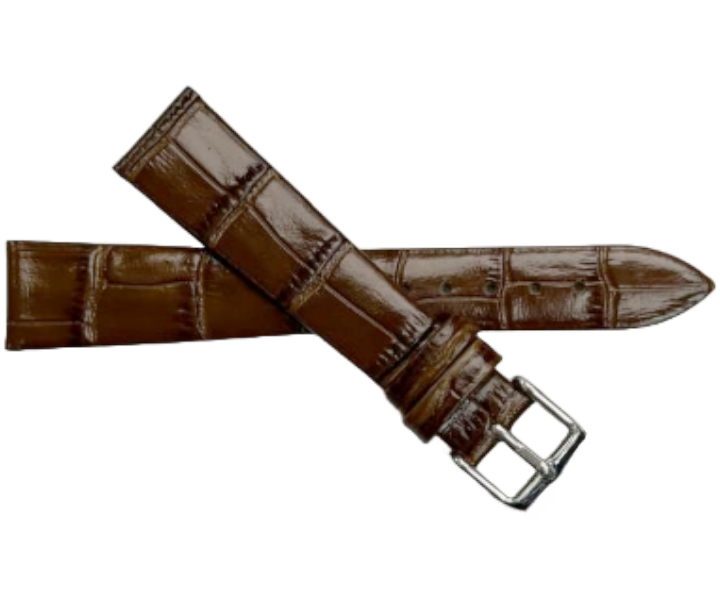 Multi-Color Leather  Watch Band Size (18✖14)mm Flat Unstitched Alligator Grain