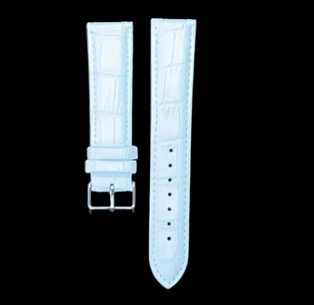 Watch Bands Stitched Alligator Crocodile Grain Padded Genuine Leather 12-30MMXXL