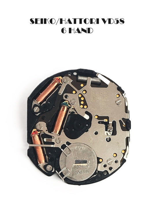 Watch Movement Quartz Hattori/Seiko VD58 / 6 Hand