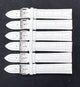 Lot of 6 Watch Band Genuine Leather Alligator White(PADDED) 16,18,20,22,24mm XXL