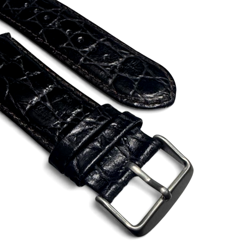 Triumph authentic genuine leather black color watch band strap 28mm