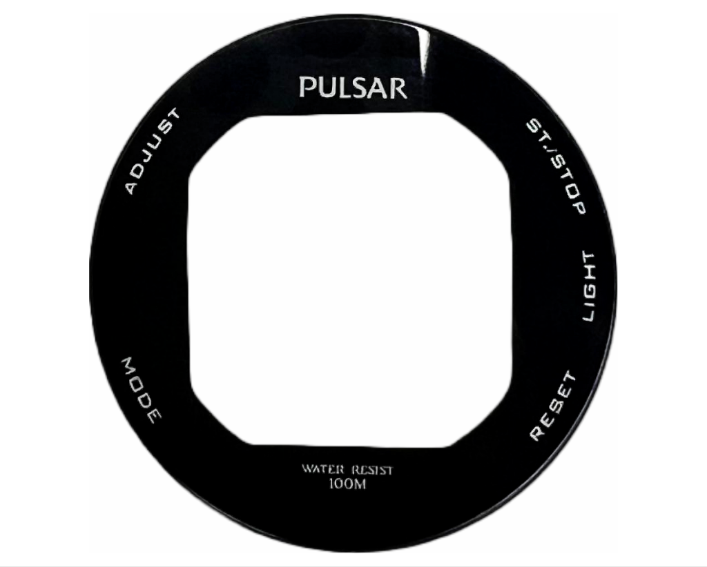 Generic Mineral Crystals PULSAR (42.0×2.5)mm Round Flat Black and White
