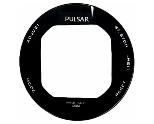 Generic Mineral Crystals PULSAR (42.0×2.5)mm Round Flat Black and White