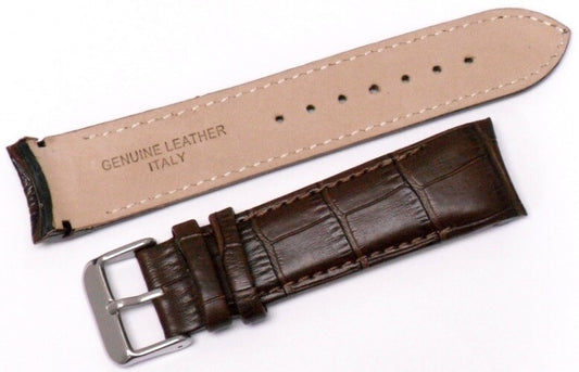 Watch Band Genuine Leather Curved End D. Brown 18mm Fit TISSOT,Omega Watches
