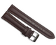 18mm Brown Genuine Leather Waterproof Padded Stitched Watch Band