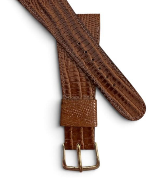 Brown color Genuine Lizard Leather watch strap band -26mm