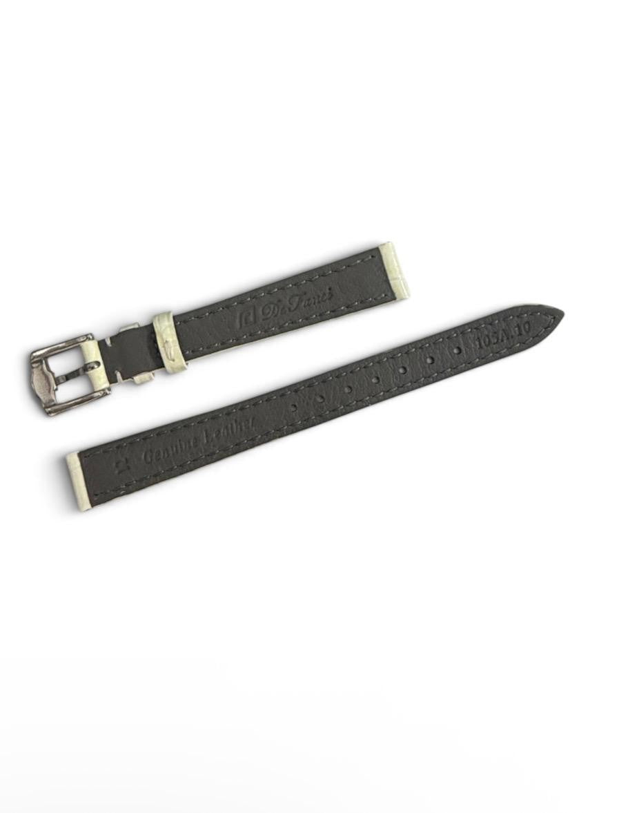 12mm White Designer Alligator Genuine calf Leather Watch Strap Band