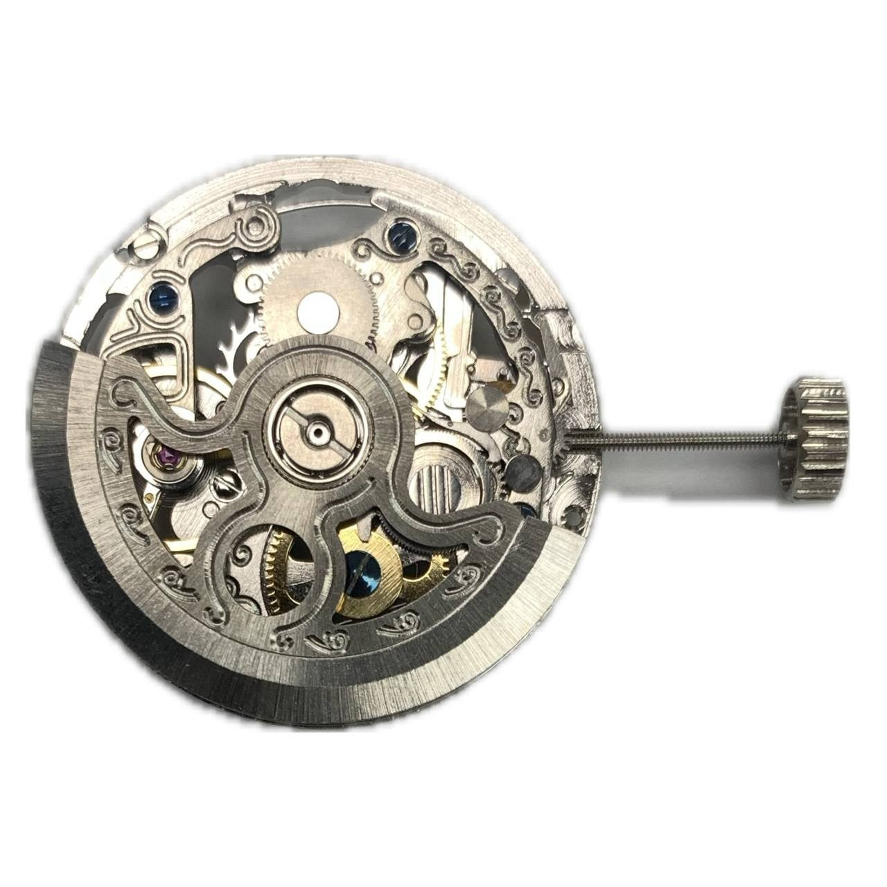 Automatic Skeleton Watch Movement 2691, 2Hands, small second Hand at 6:00