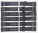 Lot of 6 Watch Bands 20MM PVC Black  fit Casio, Timex and Other Watches 1115