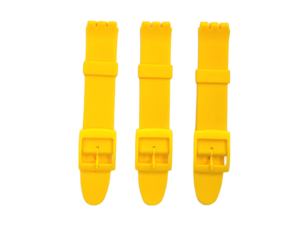 Swatch Replacement Plastic PVC Watch Band Flat without Pins 17mm