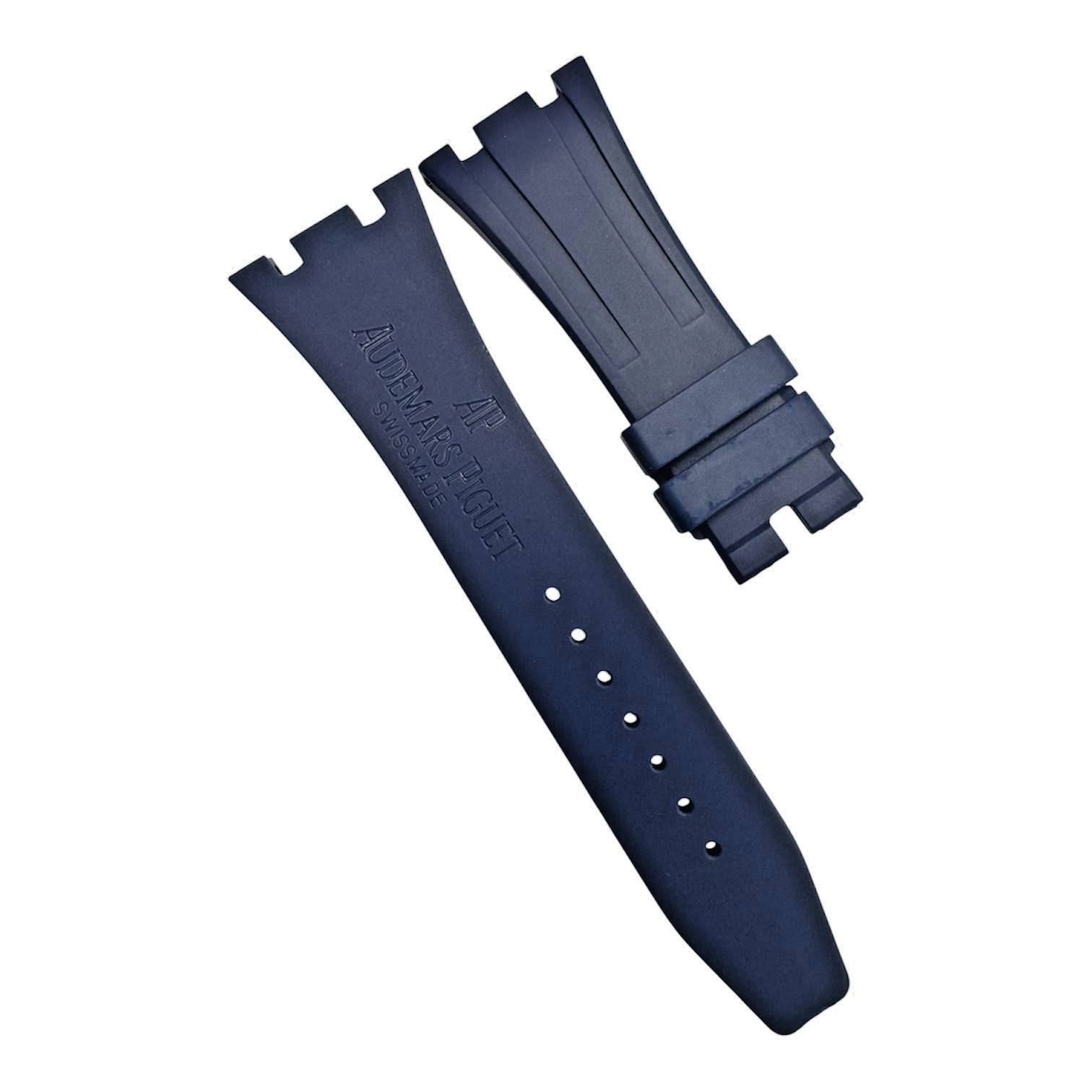 High-Quality Dark Blue Rubber Watch Band – 27mm for AP Watches | No Buckle