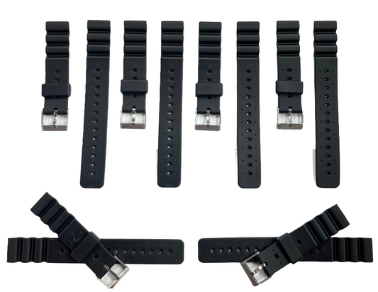 Sport Rubber Watch Band Strap Fits 18MM fits Citizen,Seiko,Casio Diver Watches