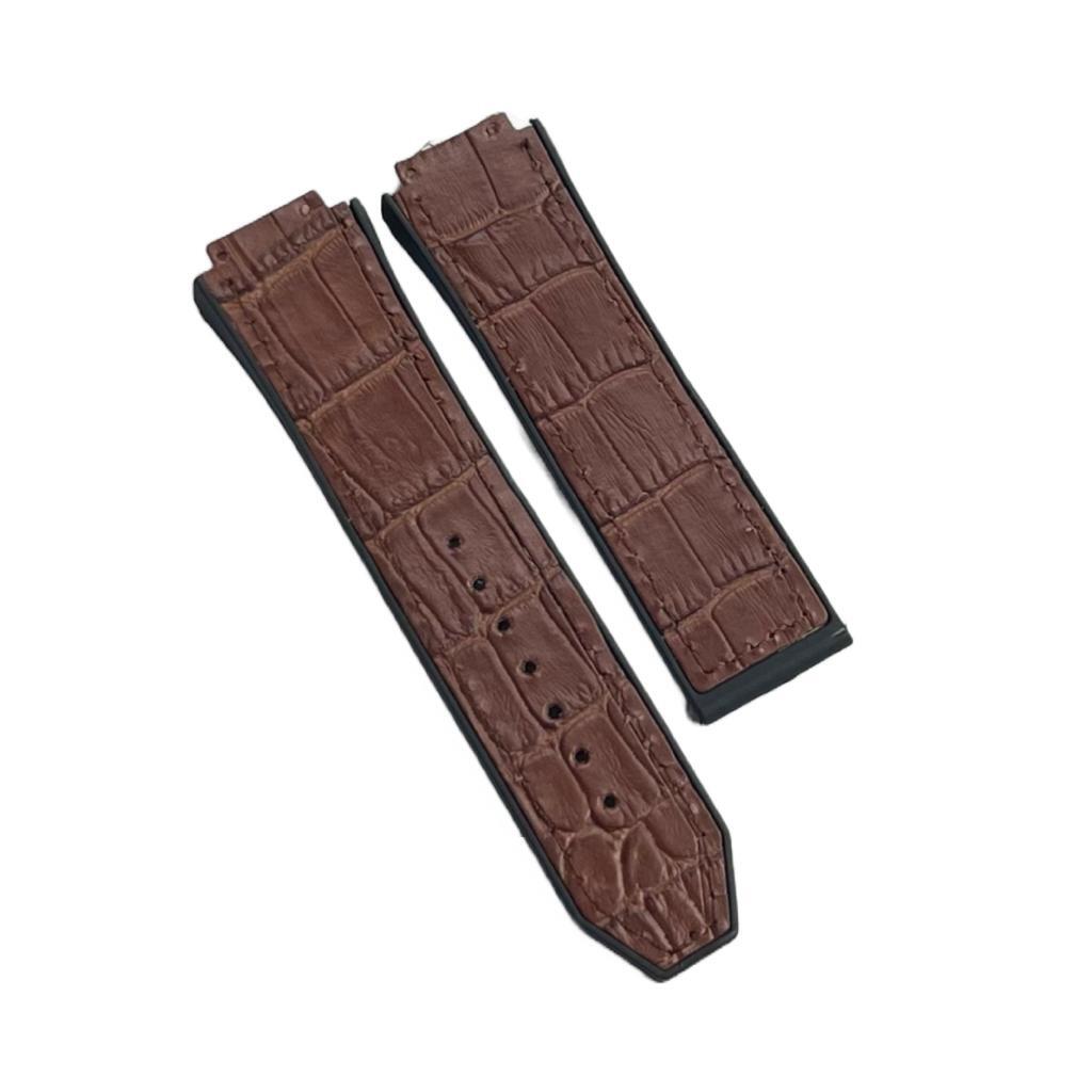 19X22MM MULTICOLORS WATCH BANDS ALLIGATOR GRAIN LEATHER RUBBER FITS FOR HUBLOT
