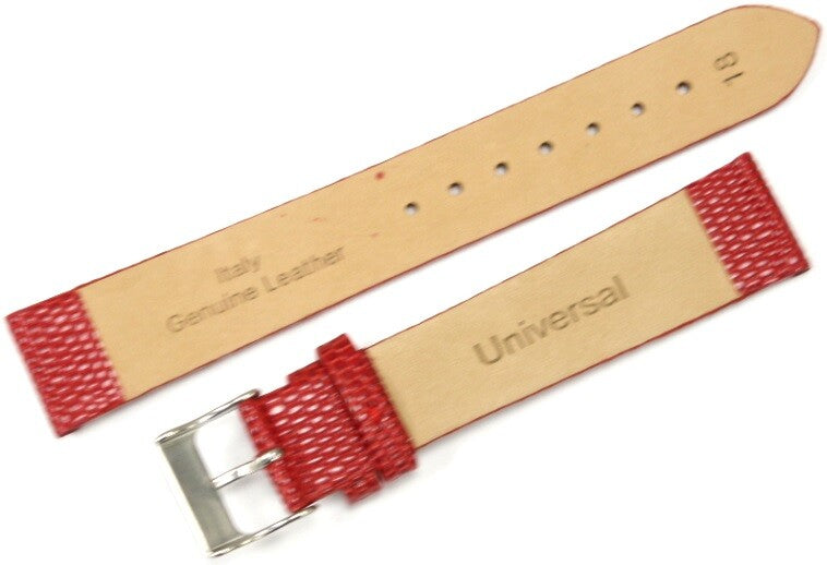 Watch Band Genuine Leather Red  Lizard Grain Flat 22*18MM Excellent Quality
