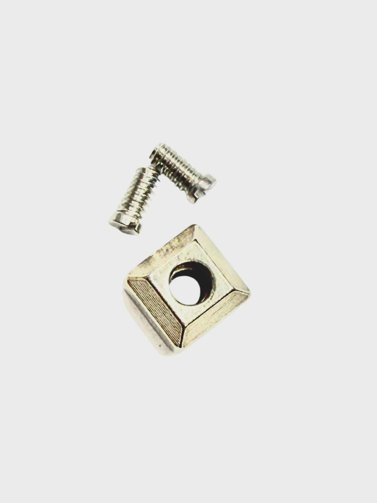 SCREW T-BARS FIT CARTIER PASHA LEATHER BAND /BRACELET LUG FOR 17MM SILVER